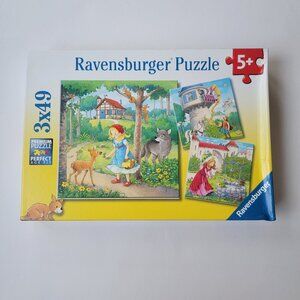 Ravensburger Rapunzel, Red Riding Hood, Frog, 3 puzzles x 49 pieces